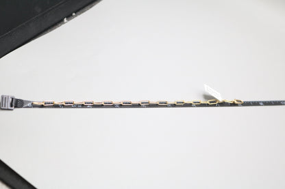 18K Yellow Gold Paper Clip Bracelet (8 Inches)