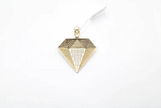 10K Yellow Gold Diamond Shaped Design Charm (10.2 Grams)