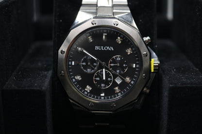 Bulova 98D142 Men's Chronograph Diamond 45mm Watch