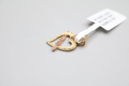 14K 2 Tone Gold “I Love You” Charm (0.9 Grams)