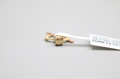 14K 2 Tone Gold “I Love You” Charm (0.9 Grams)