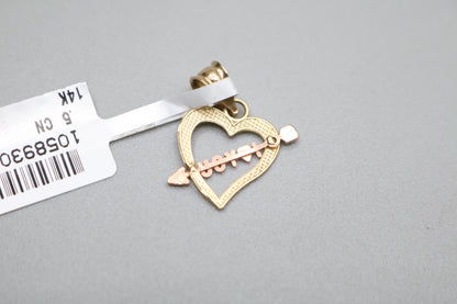 14K 2 Tone Gold “I Love You” Charm (0.9 Grams)