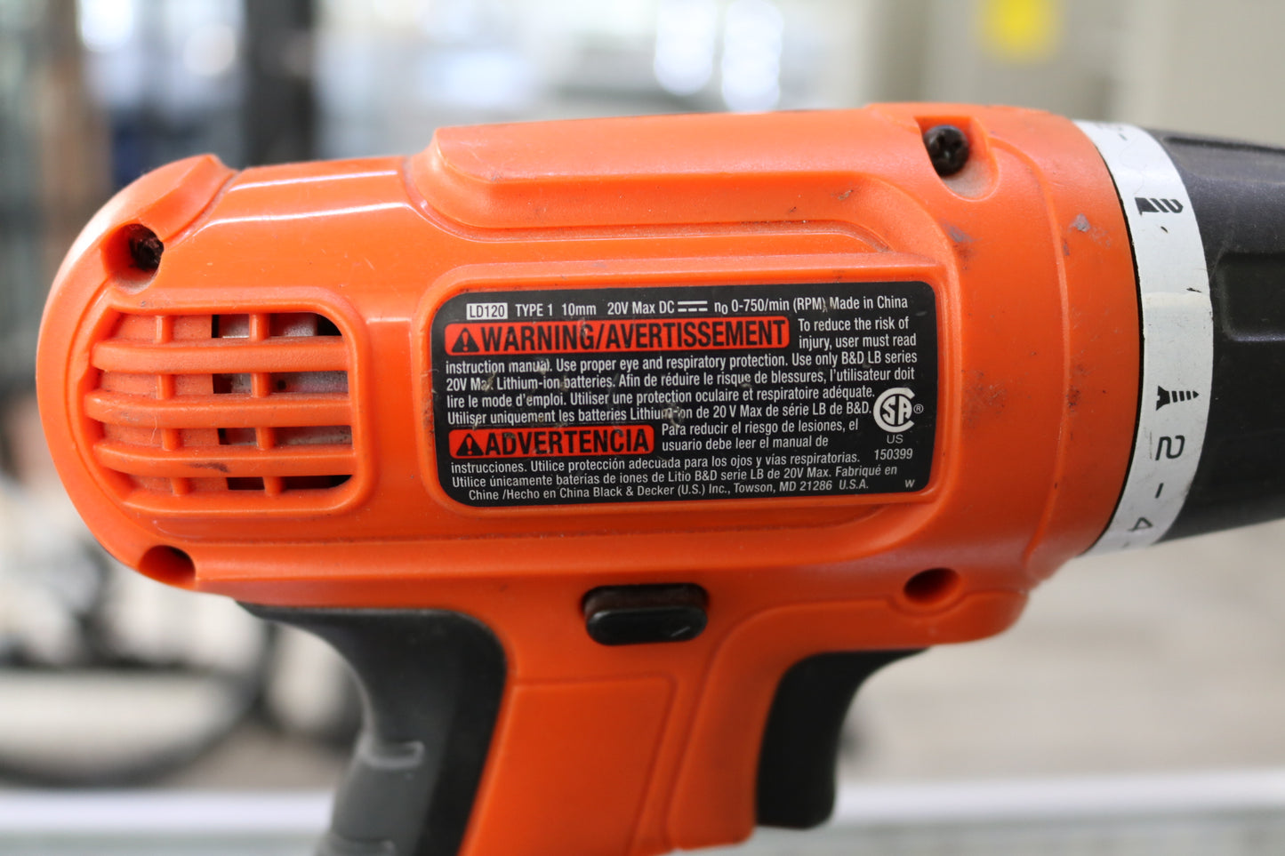 BLACK+DECKER 20V Max PowerConnect Cordless Drill Driver LD120 + Lithium Battery