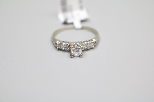 14K White Gold Diamond Ring (0.41ctw) (Size 7 1/4)