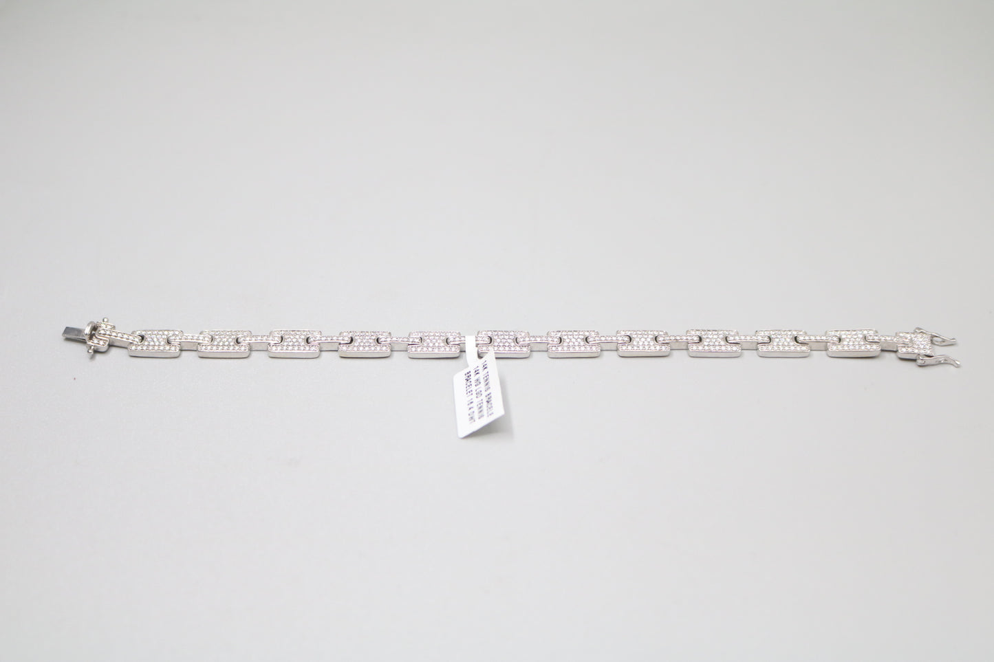 14K White Gold Lab Grown Diamond Track Bracelet (4.03 CTW) (8.25 Inches)