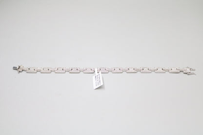 14K White Gold Lab Grown Diamond Track Bracelet (4.03 CTW) (8.25 Inches)