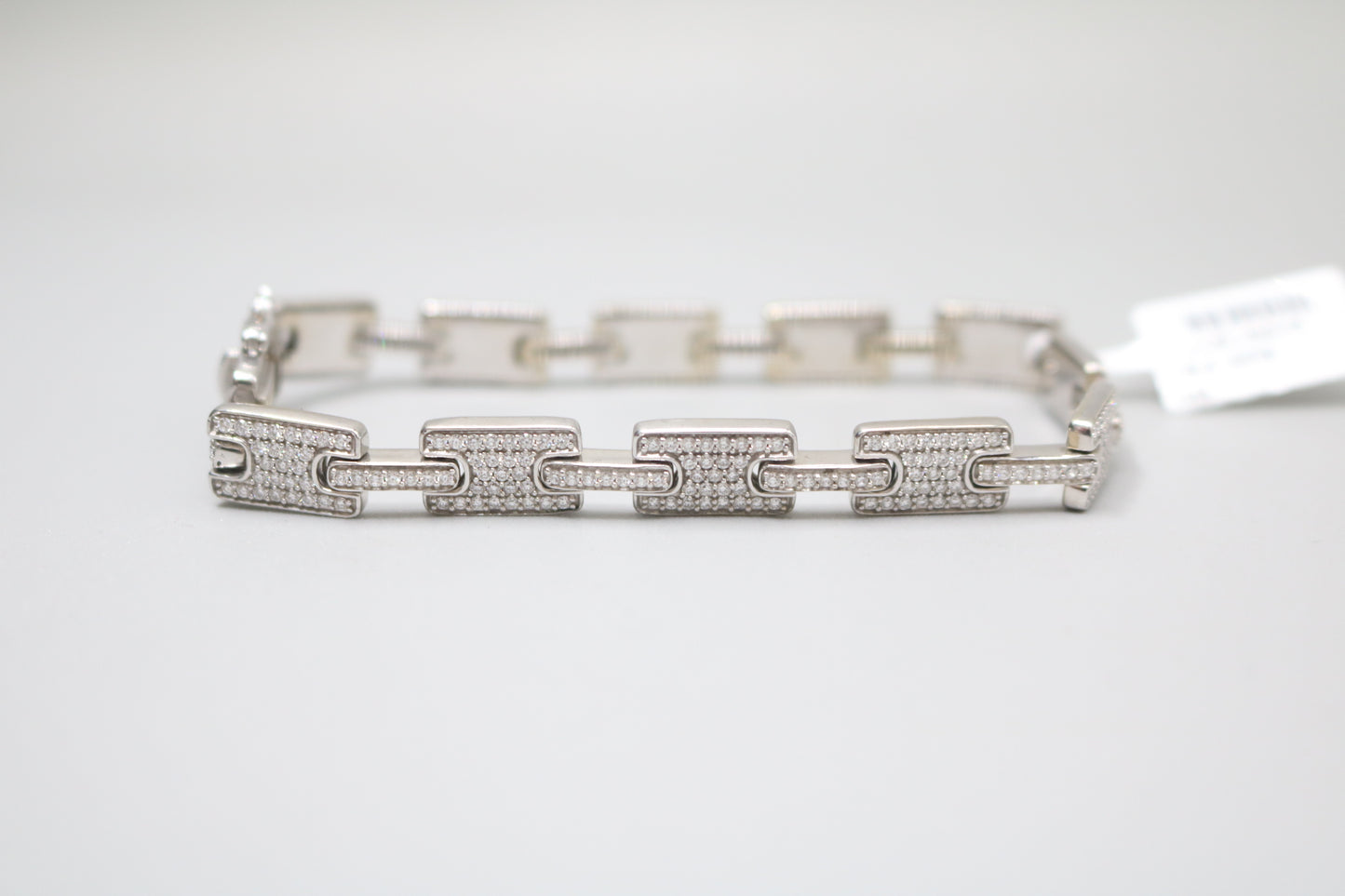 14K White Gold Lab Grown Diamond Track Bracelet (4.03 CTW) (8.25 Inches)