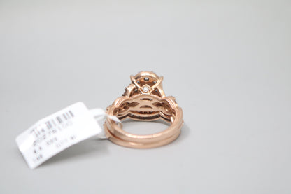 14K Rose Gold Lab Grown Diamond Pear Shaped Ring Set (2.10 CTW) (Size 7 & 7 1/4) (Local Purchase Only)