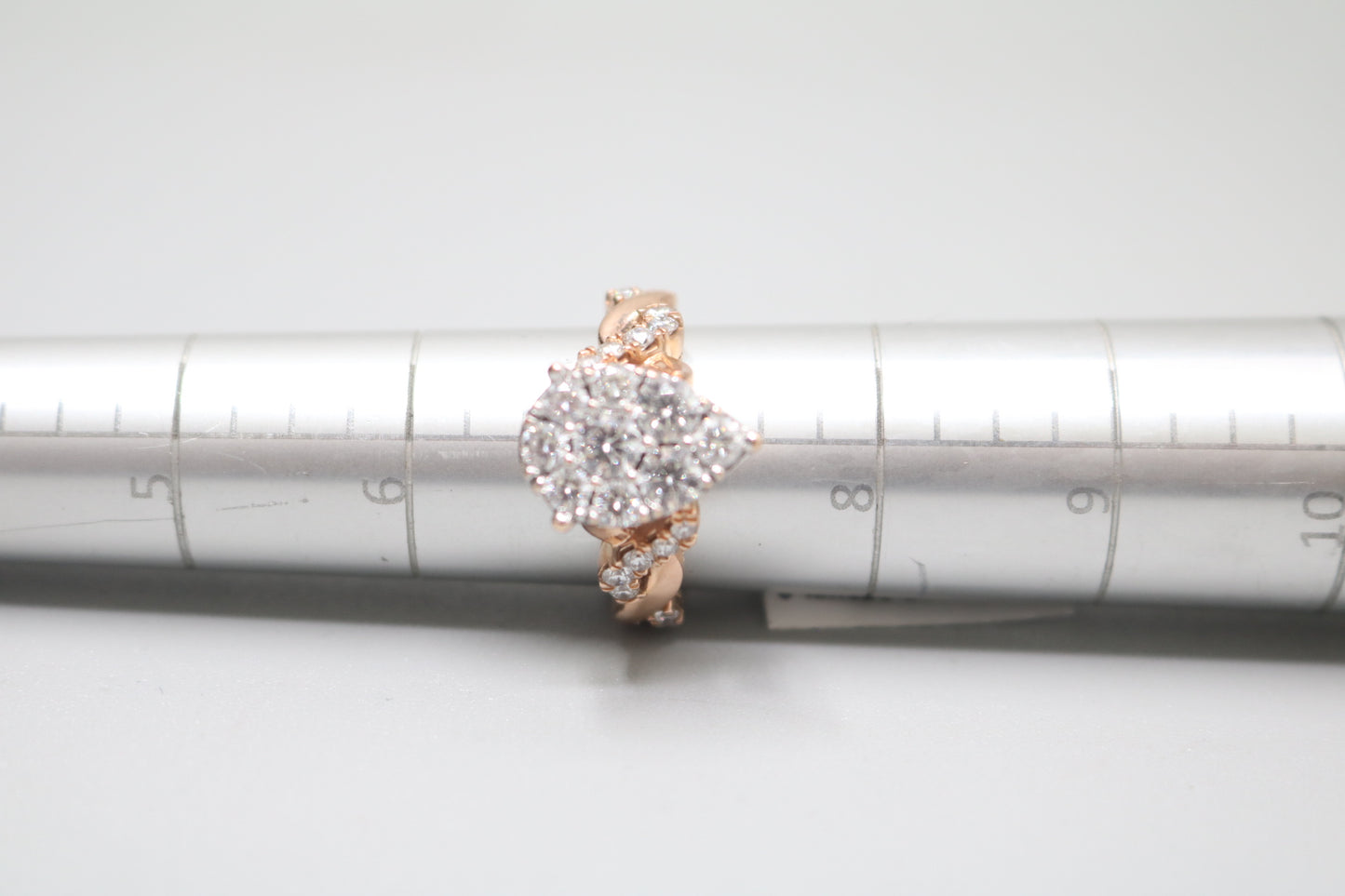 14K Rose Gold Lab Grown Diamond Pear Shaped Ring Set (2.10 CTW) (Size 7 & 7 1/4) (Local Purchase Only)