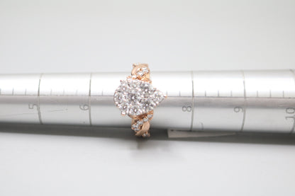 14K Rose Gold Lab Grown Diamond Pear Shaped Ring Set (2.10 CTW) (Size 7 & 7 1/4) (Local Purchase Only)