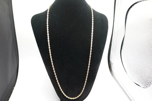 14K Yellow Gold Rope Chain (Size 28") (Local pick-up only)