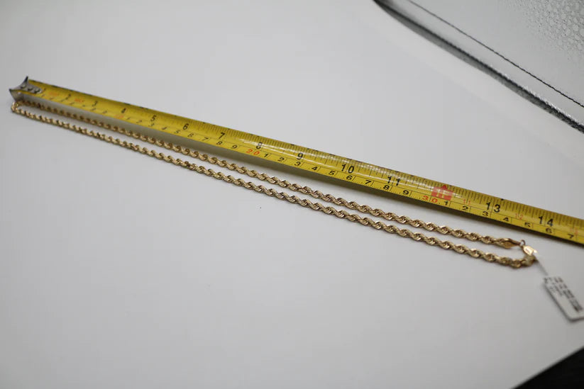 14K Yellow Gold Rope Chain (Size 28") (Local pick-up only)
