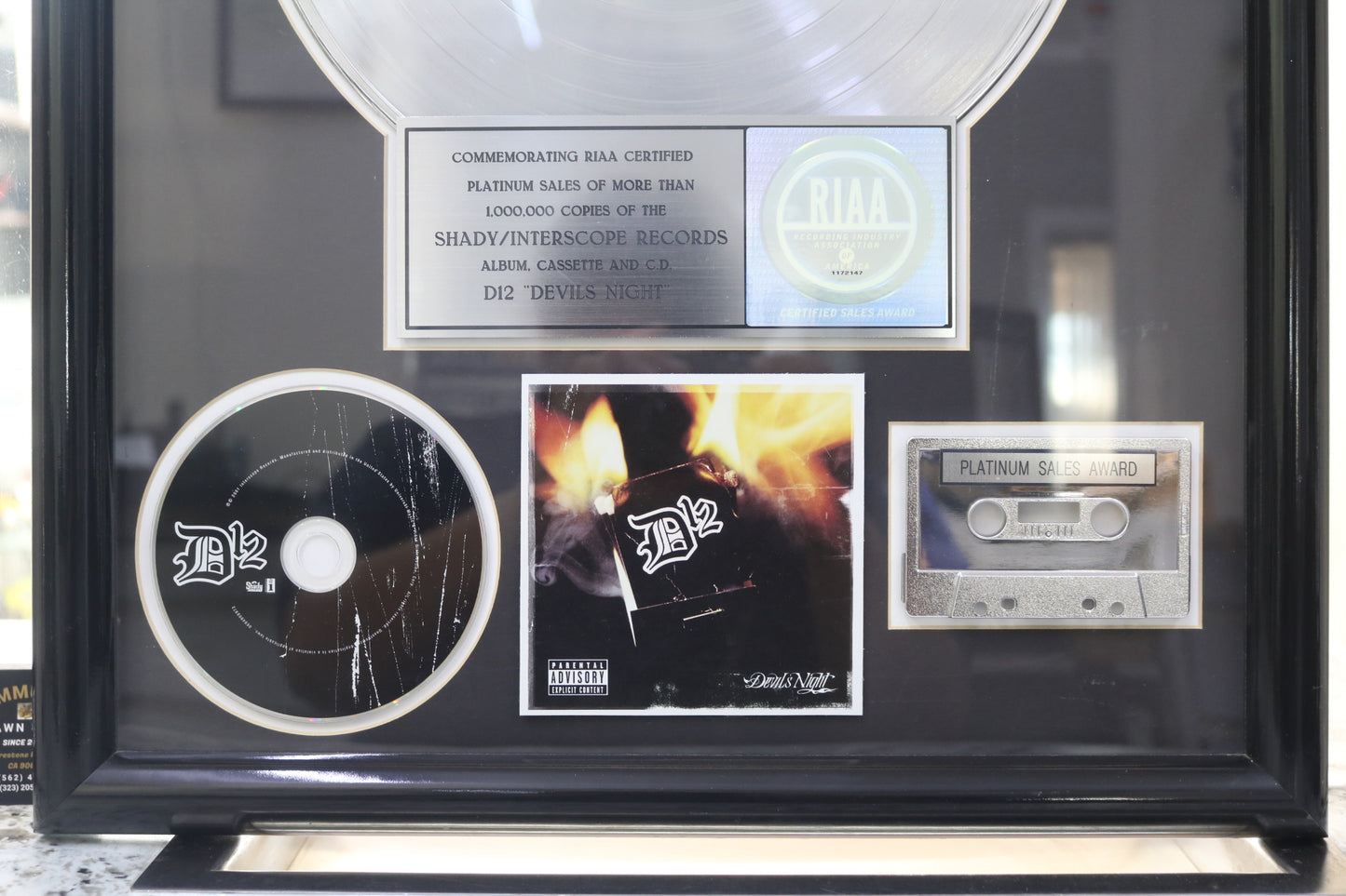 D12 Devil’s Night RIAA Platinum Album Award (Local Purchase Only)