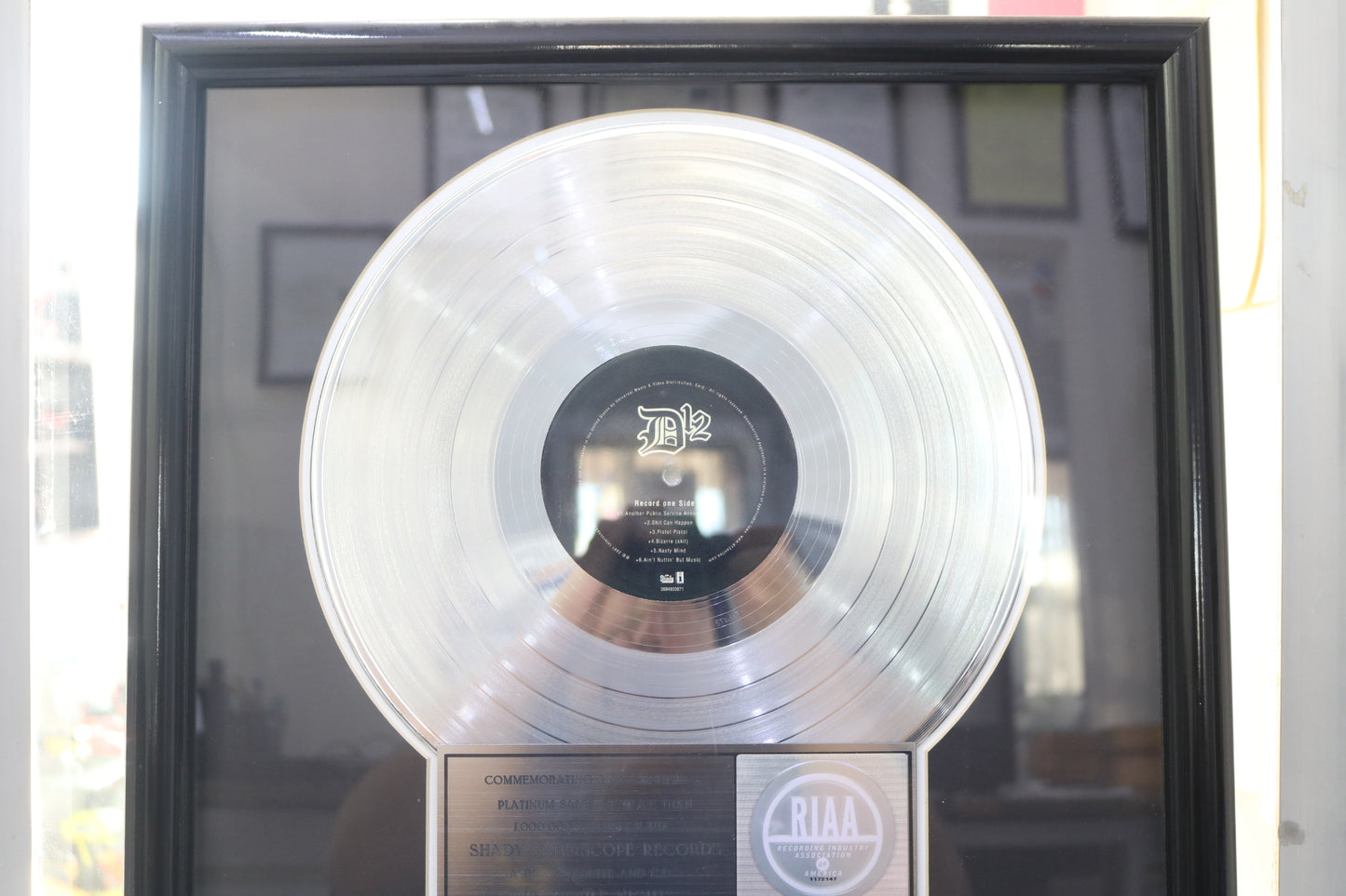 D12 Devil’s Night RIAA Platinum Album Award (Local Purchase Only)