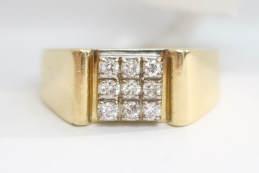 14K Yellow Gold Diamond Ring (0.18 CTW) (Size 9)