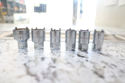 Snap-on Tools USA RARE 6-Piece Vehicle Antenna Nut Socket Set