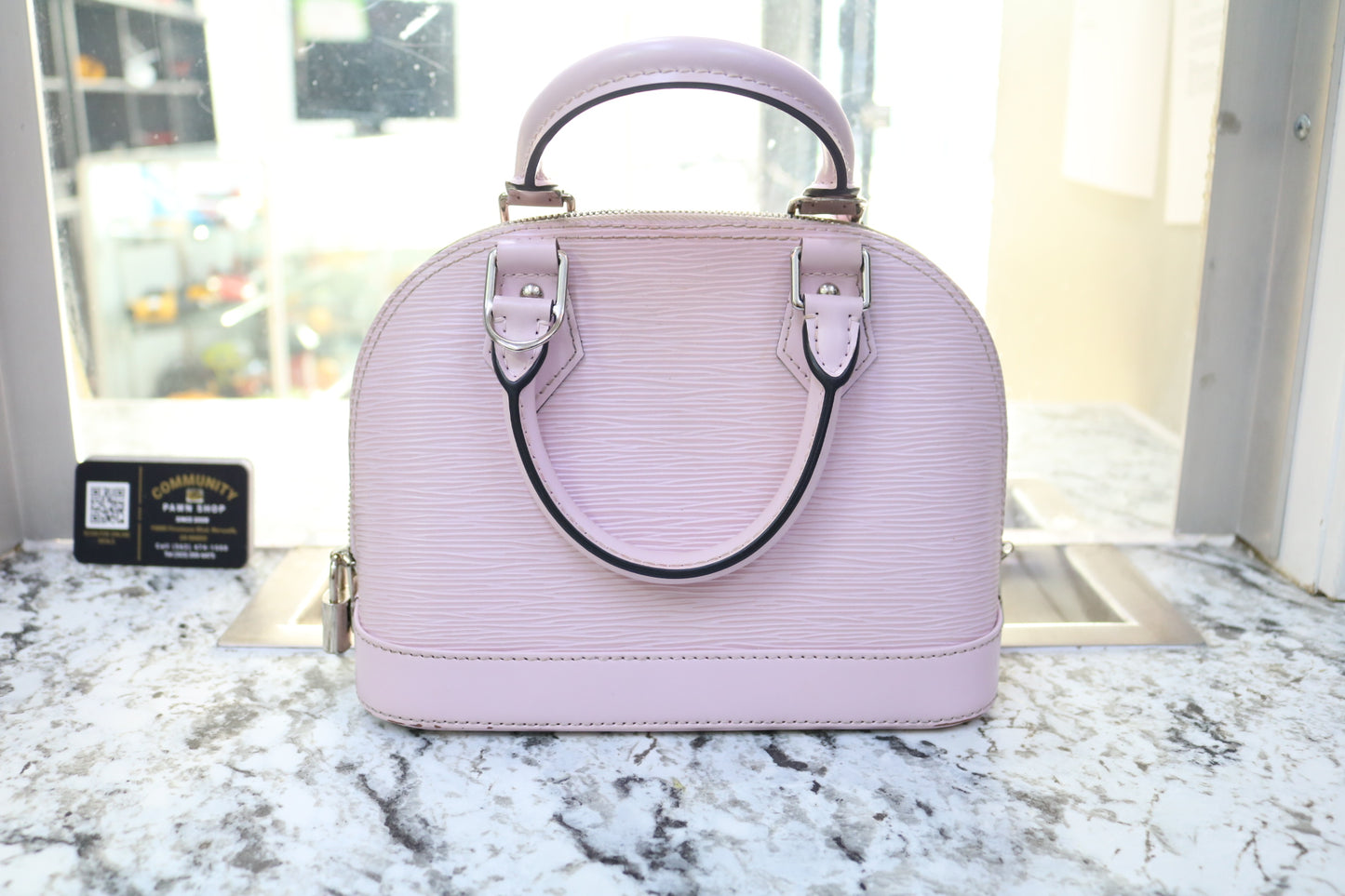 Louis Vuitton Epi Alma BB Rose Ballerine Purse (Local Purchase Only)