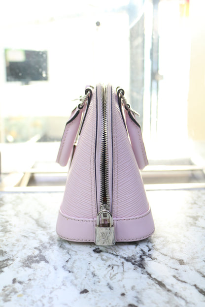 Louis Vuitton Epi Alma BB Rose Ballerine Purse (Local Purchase Only)
