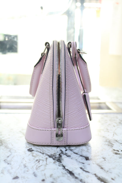 Louis Vuitton Epi Alma BB Rose Ballerine Purse (Local Purchase Only)