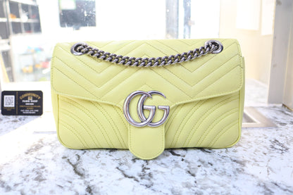 Gucci Quilted Matelasse GG Marmont Yellow Bag