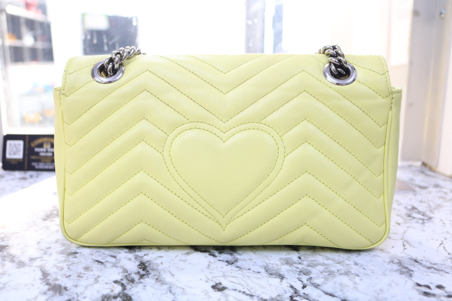 Gucci Quilted Matelasse GG Marmont Yellow Bag