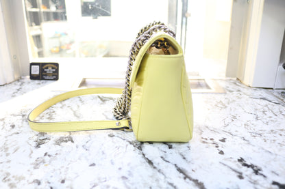 Gucci Quilted Matelasse GG Marmont Yellow Bag