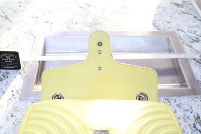 Gucci Quilted Matelasse GG Marmont Yellow Bag