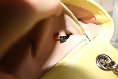 Gucci Quilted Matelasse GG Marmont Yellow Bag
