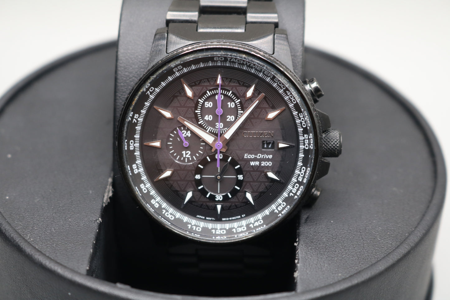 Citizen Men's Black Panther Marvel Eco-Drive Chronograph Watch 42MM CA0297-52W