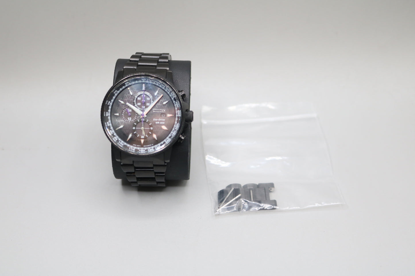 Citizen Men's Black Panther Marvel Eco-Drive Chronograph Watch 42MM CA0297-52W