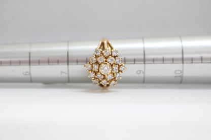 14K Yellow Gold Diamond Cluster Ring (Size 8) (1.05 CTW)