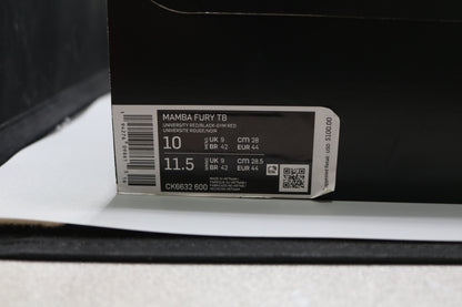 Nike Mamba Fury University Red (Team) Size 10