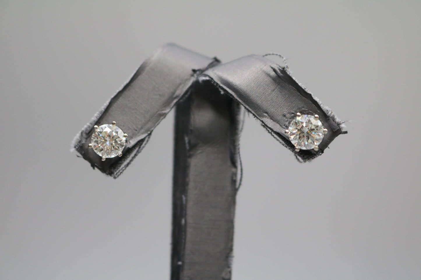 14K White Gold Classic 6 Prongs Diamond Stud Earrings (2.38 CTW) (Local Purchase Only)