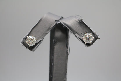 14K White Gold Classic 6 Prongs Diamond Stud Earrings (2.38 CTW) (Local Purchase Only)