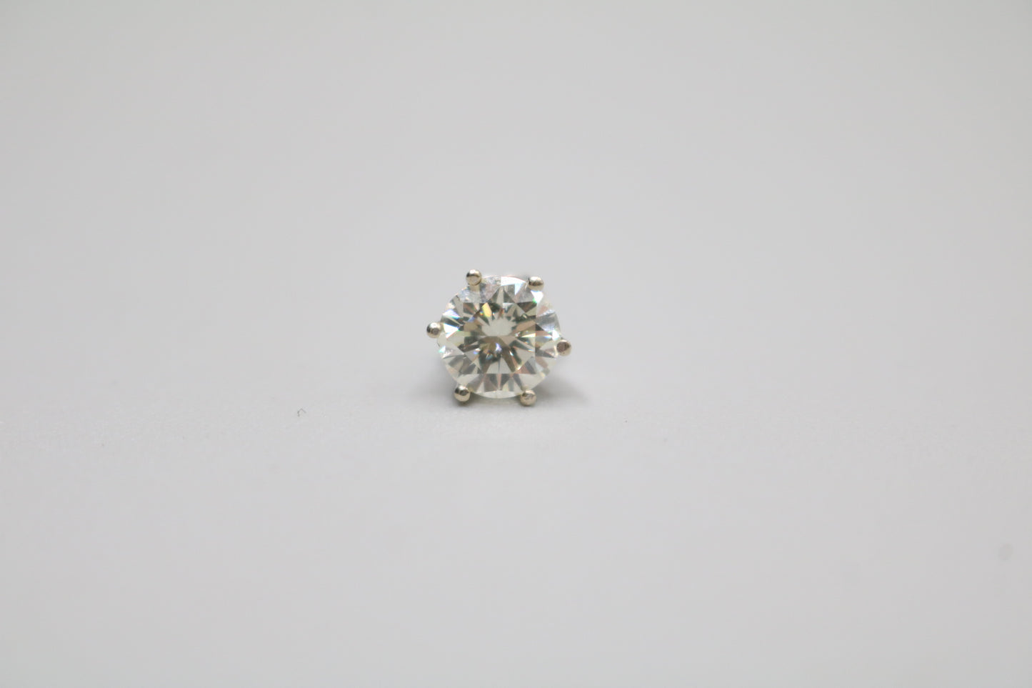 14K White Gold Classic 6 Prongs Diamond Stud Earrings (2.38 CTW) (Local Purchase Only)