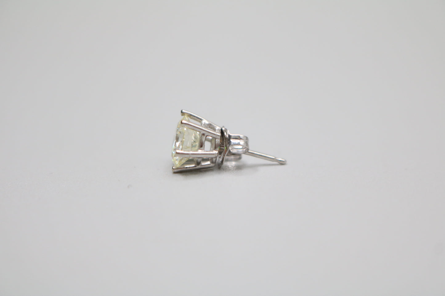 14K White Gold Classic 6 Prongs Diamond Stud Earrings (2.38 CTW) (Local Purchase Only)