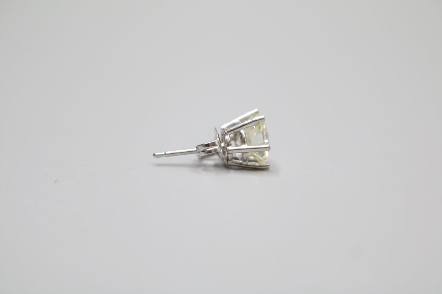 14K White Gold Classic 6 Prongs Diamond Stud Earrings (2.38 CTW) (Local Purchase Only)