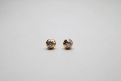 14K 3-Tone Ball Earrings (1.8 Grams)