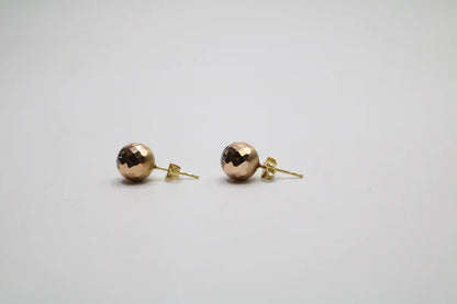 14K 3-Tone Ball Earrings (1.8 Grams)