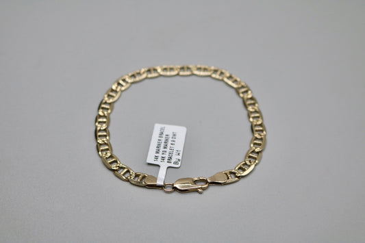 14K Yellow Gold Mariner Bracelet (8 Inches)