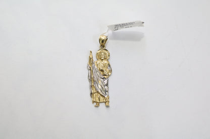 14K Two Tone San Judas Charm
