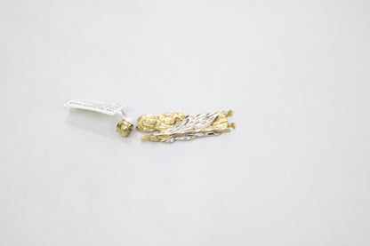 14K Two Tone San Judas Charm