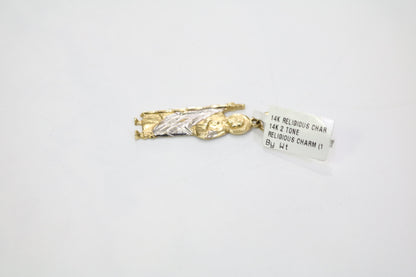 14K Two Tone San Judas Charm