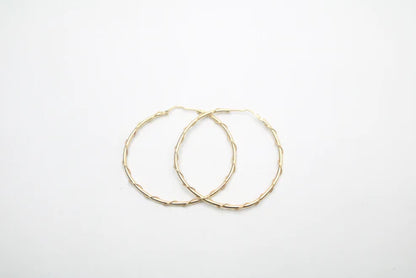 14K Yellow Gold Hoop Earrings (6.3 Grams)