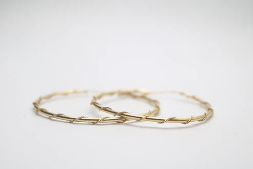 14K Yellow Gold Hoop Earrings (6.3 Grams)