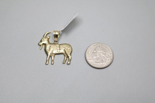 10K Yellow Gold Goat Charm