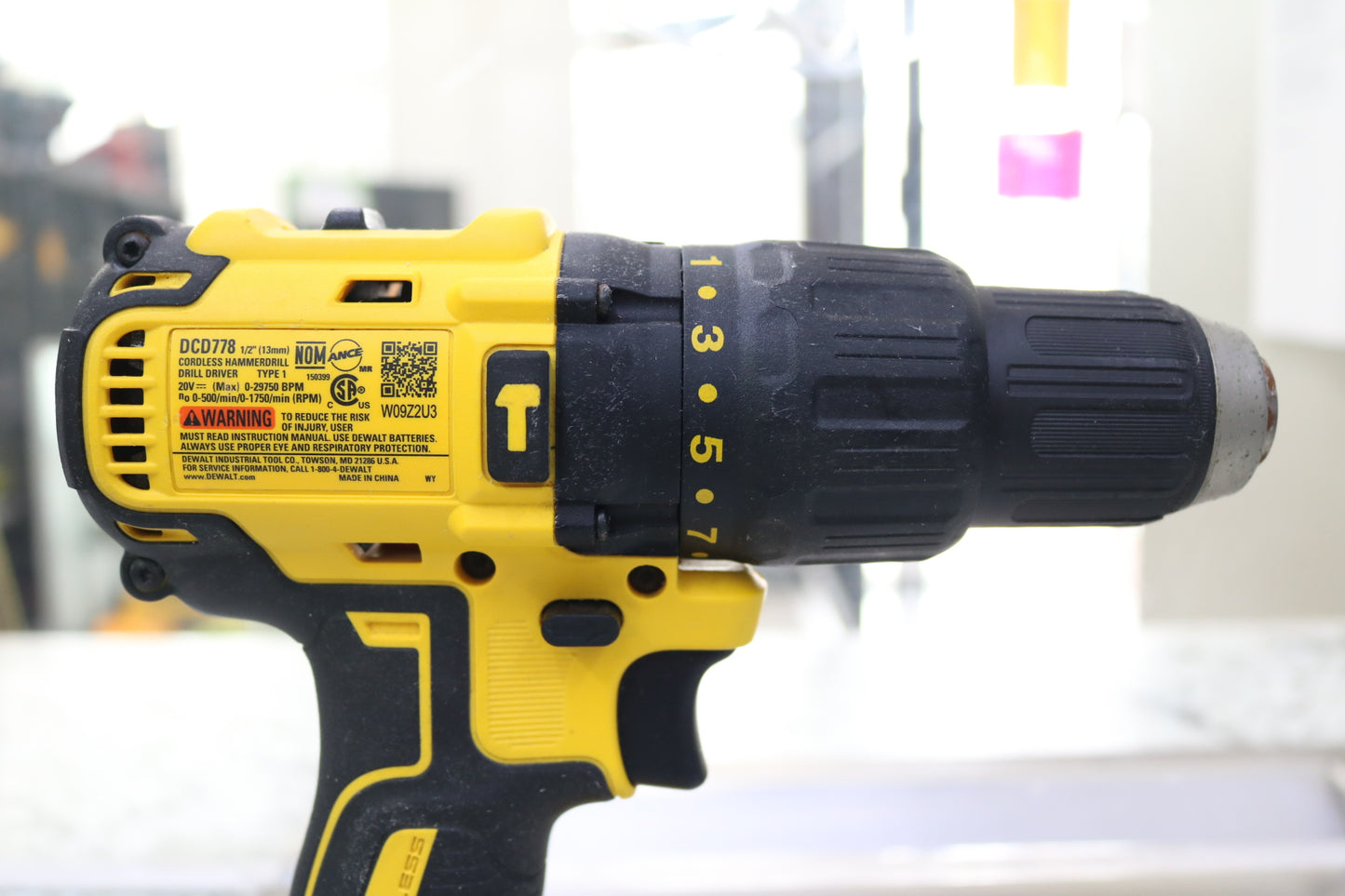 DEWALT DCD778 20V Max Brushless Cordless 1/2 in. Hammer Drill/Driver - Tool only