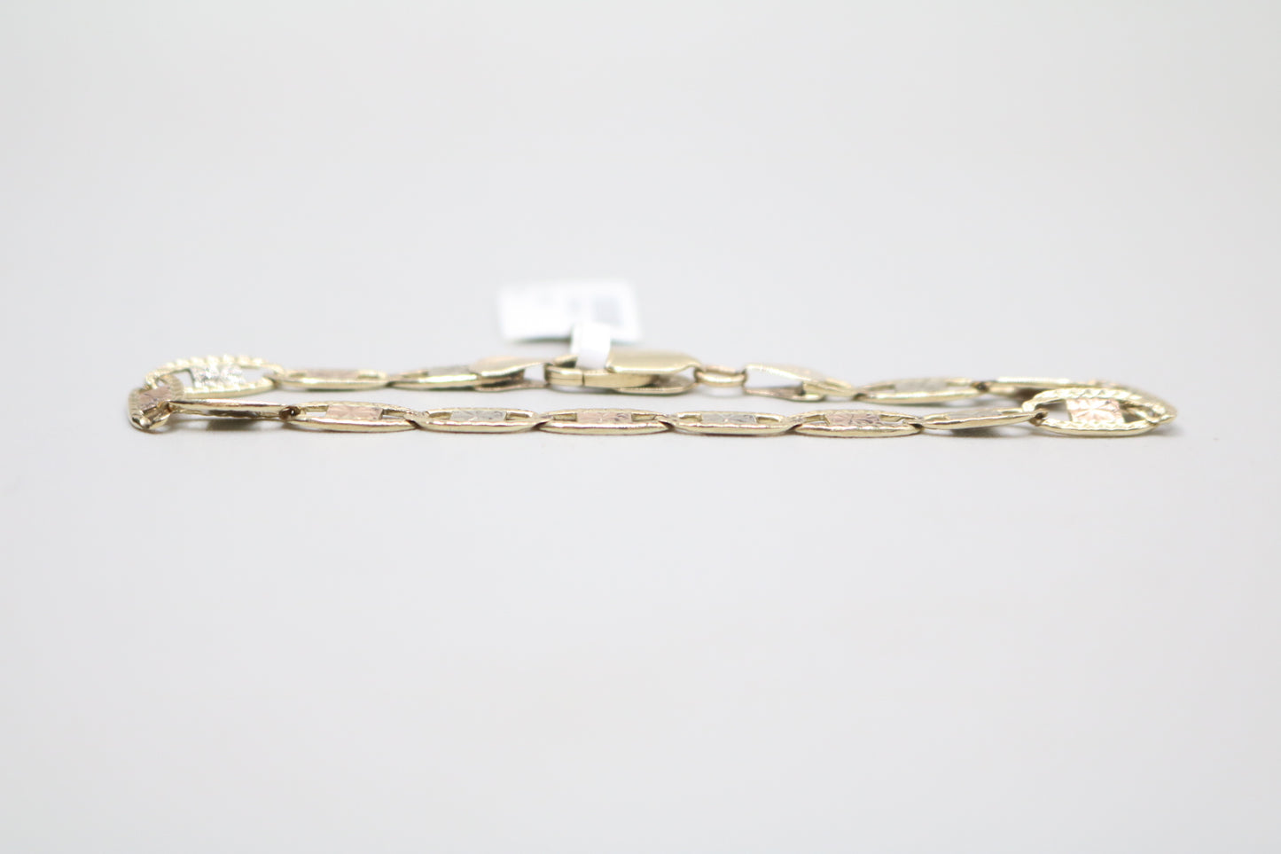 14K Three Tone Gucci Link Bracelet (7 Inches)