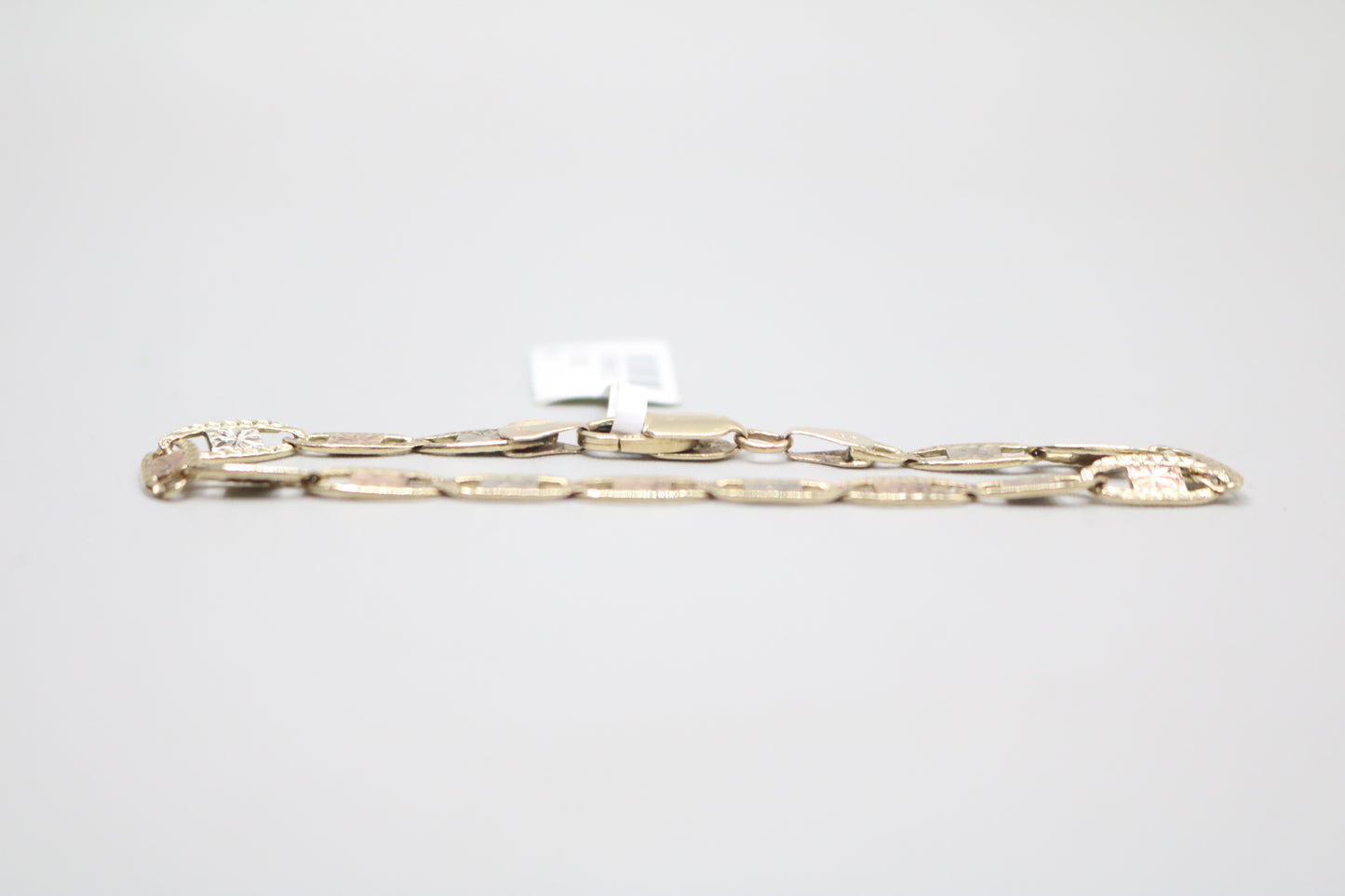 14K Three Tone Gucci Link Bracelet (7 Inches)