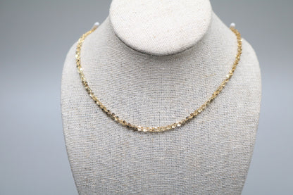 14K Yellow Gold Fancy Heart Necklace (18 Inches)